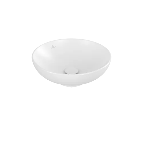 VILLEROY BOCH Umyvadlo na desku Loop & Friends, 420 x 420 x 120 mm, Stone White CeramicPlus, bez přepadu #4A4601RW