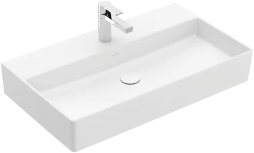 VILLEROY BOCH Umyvadlo Memento 2.0, 800 x 470 x 140 mm, Stone White CeramicPlus, bez přepadu #4A2281RW