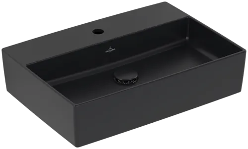 VILLEROY BOCH Memento 2.0 umyvadlo na desku, 600 x 420 x 140 mm, Pure Black CeramicPlus, bez přepadu #4A0761R7