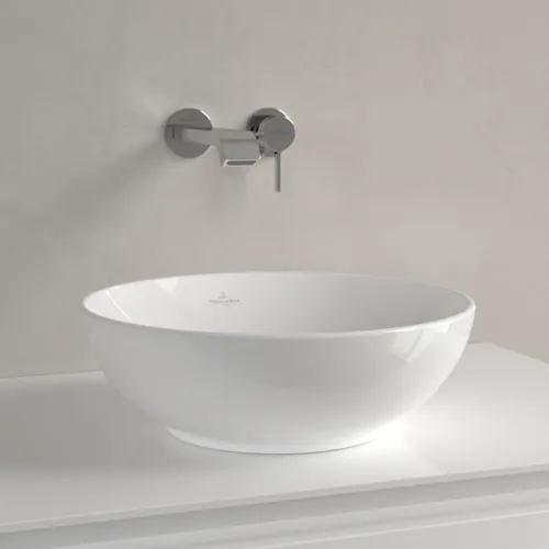 VILLEROY BOCH Umyvadlo na desku Loop & Friends, 380 x 380 x 120 mm, bílá Alpine CeramicPlus, bez přepadu #4A4501R1, obrázek 7