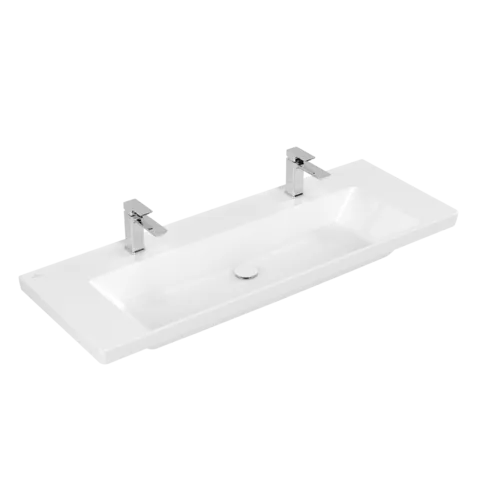 VILLEROY BOCH Skříňkové umyvadlo Subway 3.0, 1300 x 475 x 170 mm, bílé Alpine CeramicPlus, bez přepadu #4A70D1R1