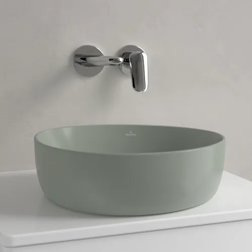 VILLEROY BOCH Umyvadlo na desku Antao, 400 x 395 x 145 mm, Morning Green CeramicPlus, bez přepadu #4A7240R8, obrázek 5