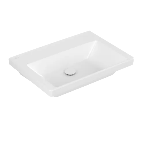 VILLEROY BOCH Umyvadlo Subway 3.0, 650 x 470 x 165 mm, Stone White CeramicPlus, bez přepadu #4A7068RW