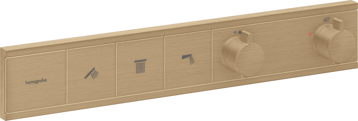 HANSGROHE RainSelect termostat pod omítku pro 3 spotřebiče #15381140 - kartáčovaný bronz