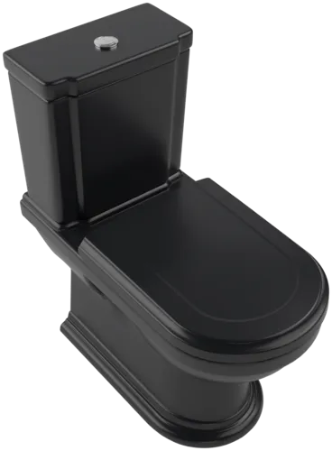 VILLEROY BOCH Hommage Oplachovací klozet pro kombinaci, stojící, Pure Black CeramicPlus #666210R7