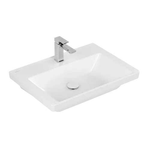 VILLEROY BOCH Umyvadlo Subway 3.0, 650 x 470 x 165 mm, Stone White CeramicPlus, bez přepadu #4A7066RW