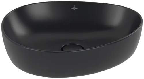 VILLEROY BOCH Umyvadlo na desku Antao, 510 x 400 x 146 mm, Pure Black CeramicPlus, bez přepadu #4A7351R7