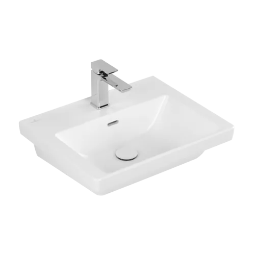 VILLEROY BOCH Umyvadlo Subway 3.0, 550 x 440 x 165 mm, Stone White CeramicPlus, s přepadem #4A7055RW