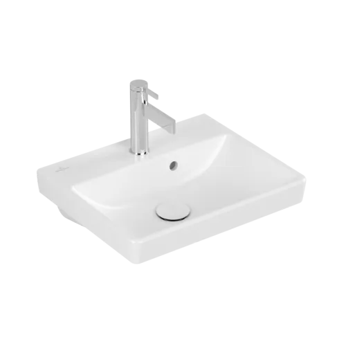 VILLEROY BOCH Umyvadlo Avento, 450 x 370 x 180 mm, Stone White CeramicPlus, s přepadem #735845RW