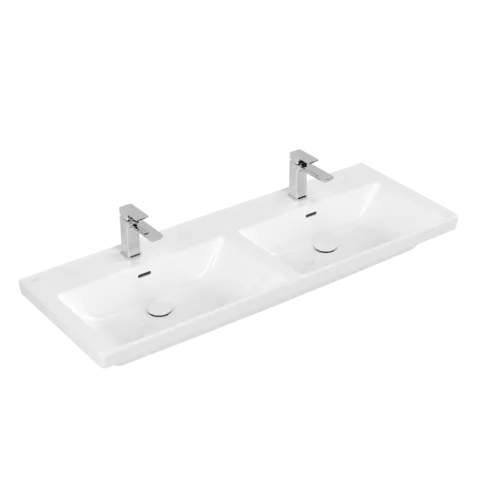 VILLEROY BOCH Dvojumyvadlo Subway 3.0, 1300 x 475 x 165 mm, bílé Alpine CeramicPlus, s přepadem #4A71D5R1