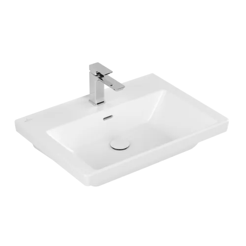 VILLEROY BOCH Umyvadlo Subway 3.0, 650 x 470 x 165 mm, Stone White CeramicPlus, s přepadem #4A7065RW