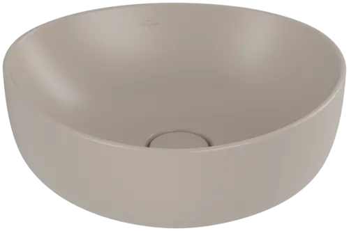 VILLEROY BOCH Umyvadlo na desku Antao, 400 x 395 x 145 mm, Almond CeramicPlus, bez přepadu #4A7240AM