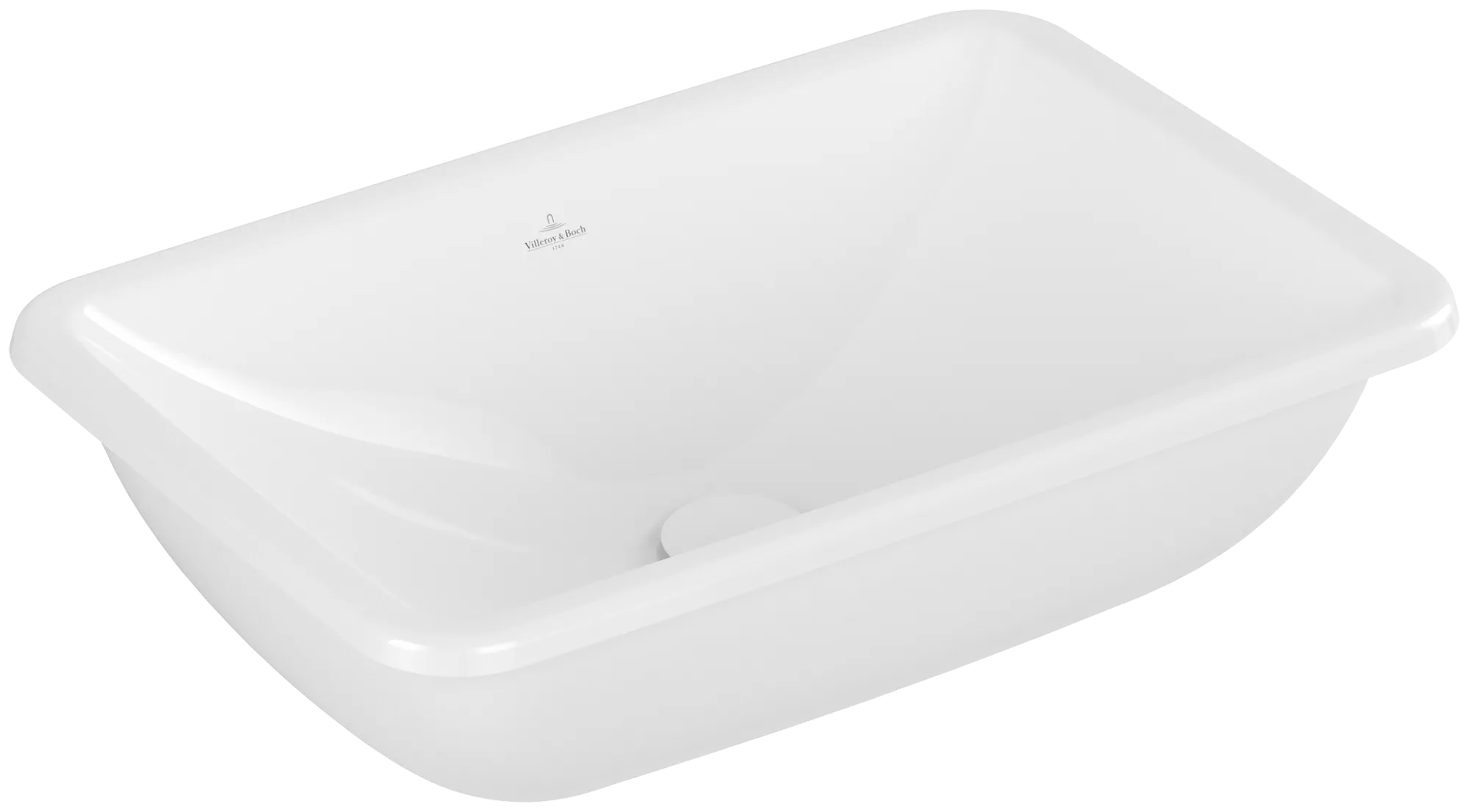 VILLEROY BOCH Vestavné umyvadlo Loop & Friends, 600 x 405 x 185 mm, bílá Alpine CeramicPlus, bez přepadu, neleštěné #4A6501R1