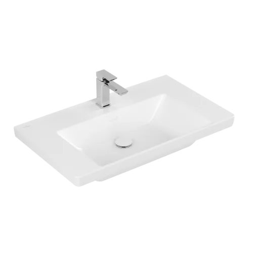VILLEROY BOCH Umyvadlo Subway 3.0, 800 x 470 x 165 mm, Stone White CeramicPlus, bez přepadu #4A7081RW