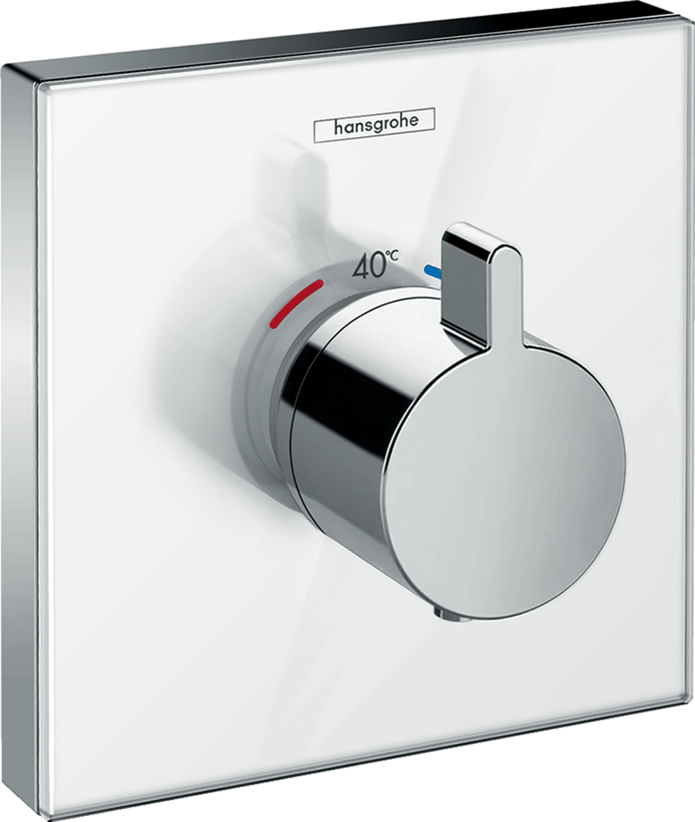 HANSGROHE ShowerSelect Glass termostat HighFlow pod omítku #15734400 - bílá/chrom