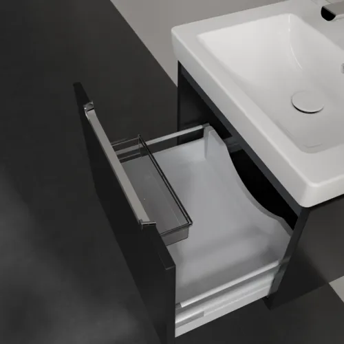 VILLEROY BOCH Subway 2.0 Vanity unit, 1 zásuvka, 537 x 420 x 423 mm, černý matný lak #A68610PD, obrázek 6