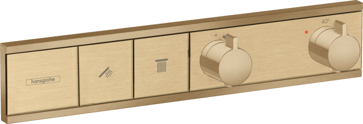 HANSGROHE RainSelect termostat pro podomítkovou instalaci pro 2 spotřebiče kartáčovaný bronz 15380140