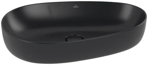 VILLEROY BOCH Umyvadlo na desku Antao, 650 x 400 x 146 mm, Pure Black CeramicPlus, bez přepadu #4A7465R7