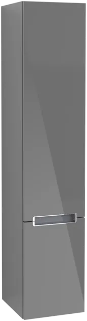 VILLEROY BOCH Vysoká skříňka Subway 2.0, 2 dveře, 350 x 1650 x 370 mm, lesklá šedá #A71010FP