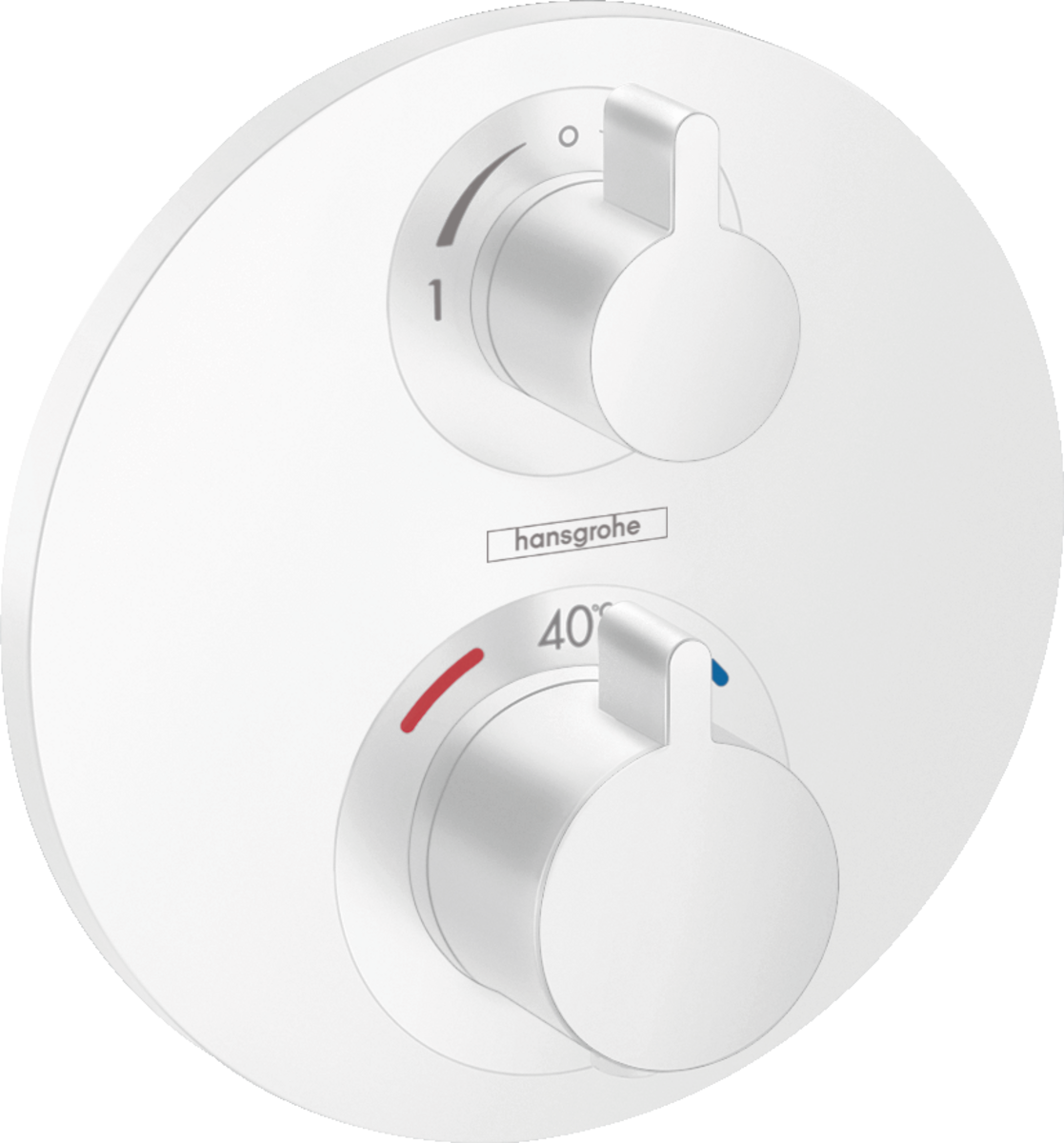 HANSGROHE Ecostat S termostat pod omítku pro 2 spotřebiče matná bílá 15758700