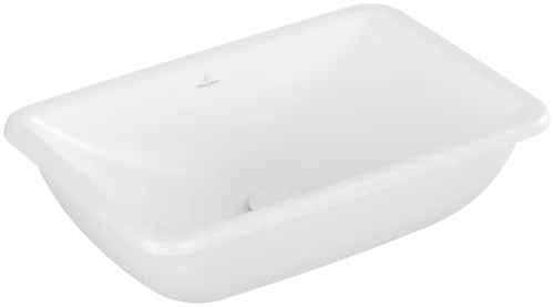 VILLEROY BOCH Podomítkové umyvadlo Loop & Friends, 540 x 340 x 185 mm, Stone White CeramicPlus, bez přepadu #4A5701RW