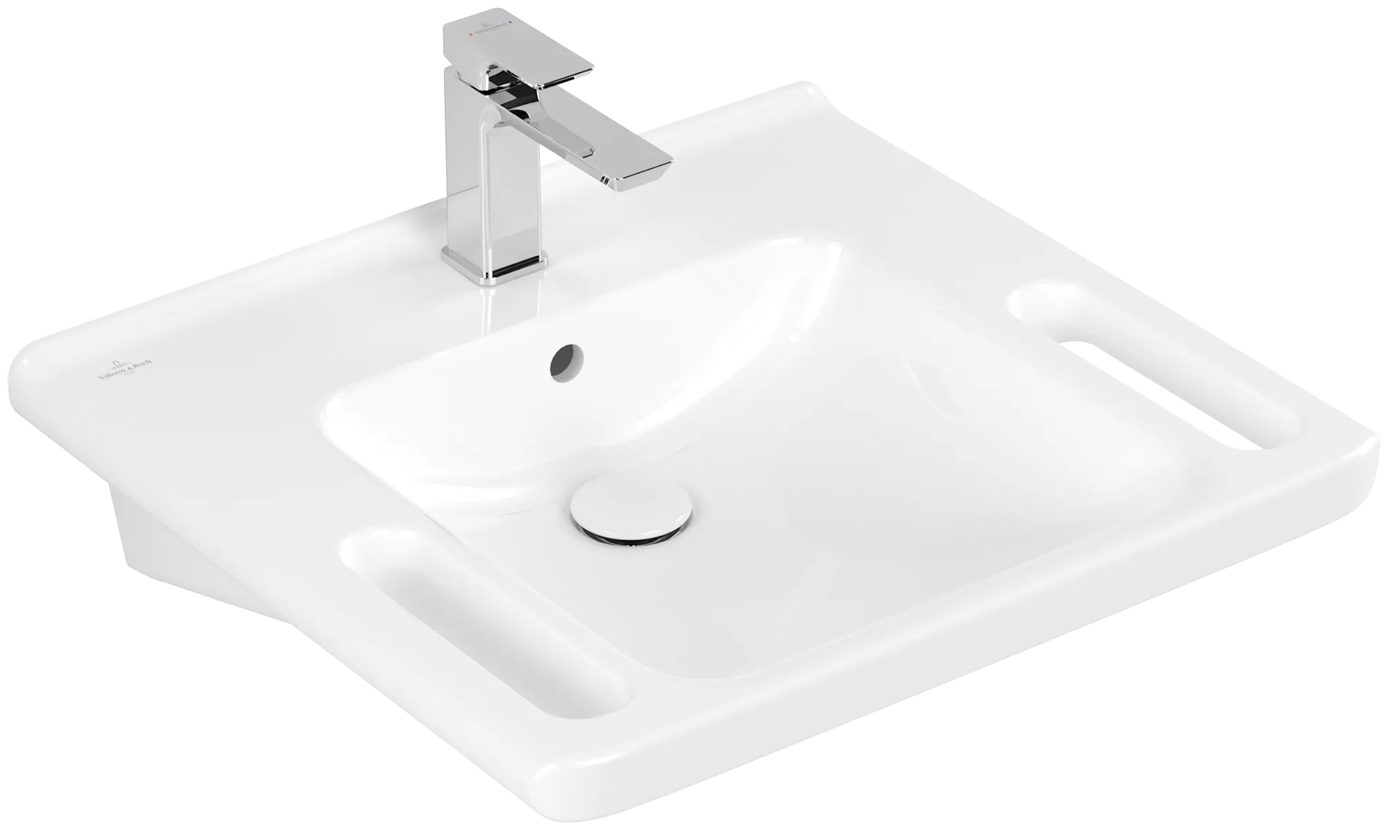 VILLEROY BOCH ViCare umyvadlo ViCare, 600 x 550 x 180 mm, bílá Alpine, s přepadem #4A686001