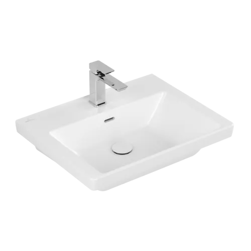 VILLEROY BOCH Umyvadlo Subway 3.0, 600 x 470 x 165 mm, Stone White CeramicPlus, s přepadem #4A7060RW