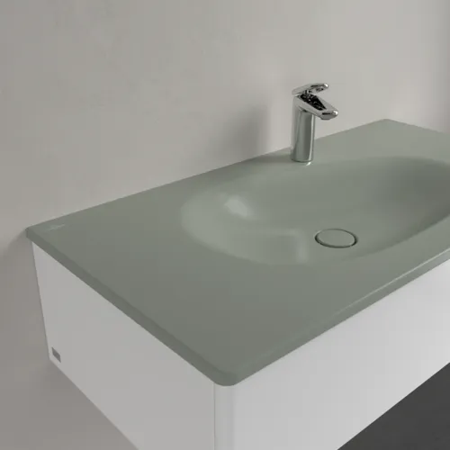 VILLEROY BOCH Umyvadlo na skříňku Antao, 1000 x 500 x 150 mm, Morning Green CeramicPlus, se skrytým přepadem #4A76ABR8, obrázek 7