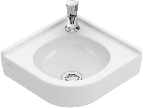 VILLEROY BOCH O.novo rohové umyvadlo, 400 x 320 x 145 mm, bílá alpská, bez přepadu, neleštěné #73103301
