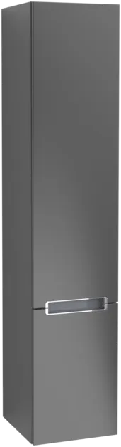 VILLEROY BOCH Subway 2.0 Vysoká skříň, 2 dveře, 350 x 1650 x 370 mm, černý matný lak #A71010PD