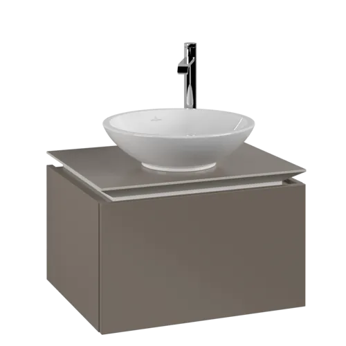 VILLEROY BOCH Legato toaletní skříňka, 1 zásuvka, 600 x 380 x 500 mm, Truffle Grey / Truffle Grey #B56700VG