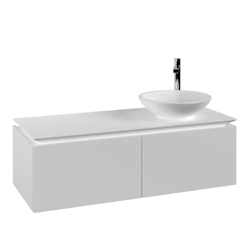 VILLEROY BOCH Legato toaletní skříňka, 2 výsuvy, 1200 x 380 x 500 mm, bílá matná / bílá matná #B58100MS