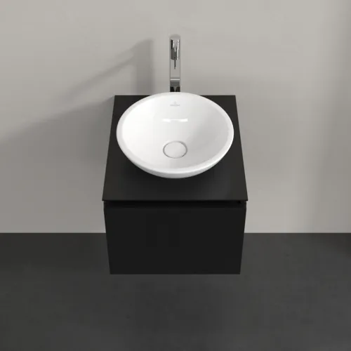 VILLEROY BOCH Legato toaletní skříňka, 1 zásuvka, 450 x 380 x 500 mm, černý matný lak / černý matný lak #B56500PD, obrázek 4