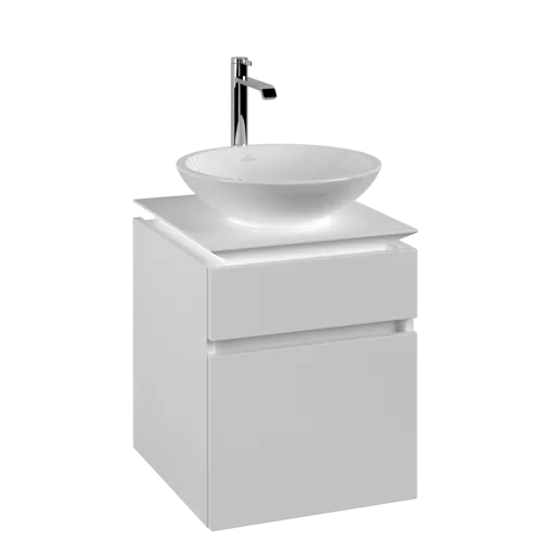 VILLEROY BOCH Legato toaletní skříňka, 2 výsuvy, 450 x 550 x 500 mm, bílá matná / bílá matná #B56600MS