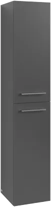 VILLEROY BOCH Vysoká skříň Avento, 2 dveře, 346 x 1760 x 404 mm, Volcano Black #A89410VL