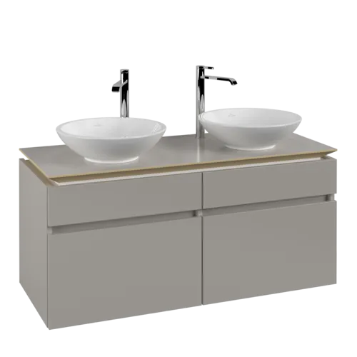 VILLEROY BOCH Legato toaletní skříňka, 4 výsuvy, 1200 x 550 x 500 mm, Soft Grey / Soft Grey #B58400VK