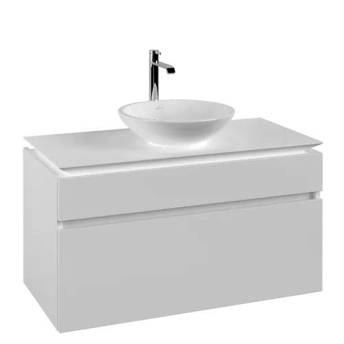 VILLEROY BOCH Legato toaletní skříňka, 2 výsuvy, 1000 x 550 x 500 mm, bílá matná / bílá matná #B57200MS