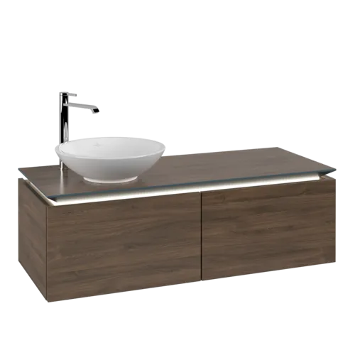 VILLEROY BOCH Legato toaletní skříňka, s osvětlením, 2 výsuvy, 1200 x 380 x 500 mm, Arizona Oak / Arizona Oak #B579L0VH