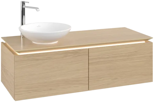 VILLEROY BOCH Legato toaletní skříňka, s osvětlením, 2 výsuvy, 1200 x 380 x 500 mm, severský dub / severský dub #B579L0VJ