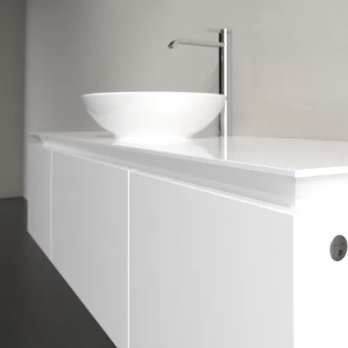 VILLEROY BOCH Legato toaletní skříňka, s osvětlením, 3 výsuvy, 1400 x 380 x 500 mm, lesklá bílá / lesklá bílá #B585L0DH, obrázek 4