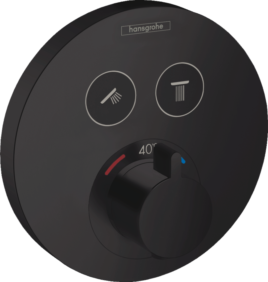 HANSGROHE ShowerSelect S termostat pod omítku pro 2 spotřebiče matná černá 15743670