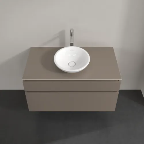 VILLEROY BOCH Legato toaletní skříňka, 2 výsuvy, 1000 x 550 x 500 mm, Truffle Grey / Truffle Grey #B57200VG, obrázek 4