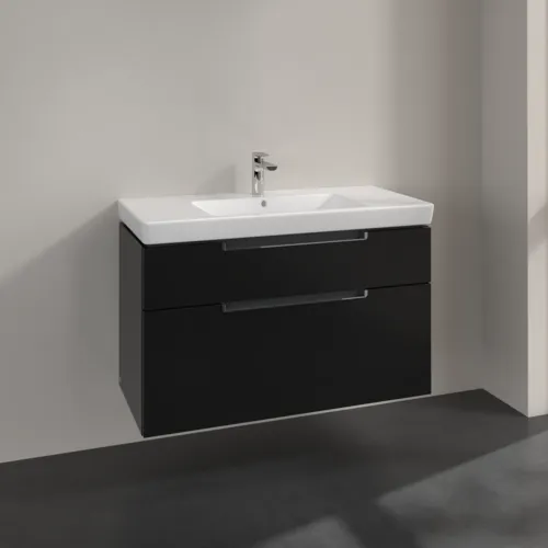 VILLEROY BOCH Subway 2.0 Vanity unit, 2 výsuvy, 987 x 590 x 449 mm, černý matný lak #A91510PD, obrázek 2