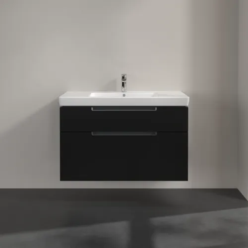 VILLEROY BOCH Subway 2.0 Vanity unit, 2 výsuvy, 987 x 590 x 449 mm, černý matný lak #A91510PD, obrázek 3