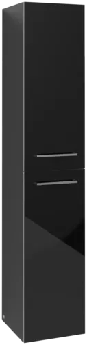 VILLEROY BOCH Vysoká skříň Avento, 2 dveře, 350 x 1760 x 404 mm, Crystal Black #A89400B3