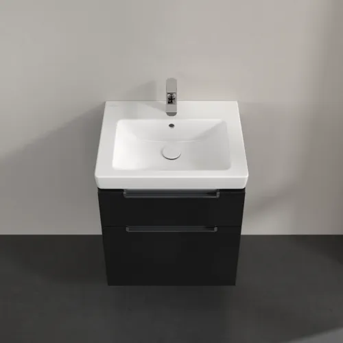VILLEROY BOCH Subway 2.0 Vanity unit, 2 výsuvy, 537 x 590 x 423 mm, černý matný lak #A90810PD, obrázek 4