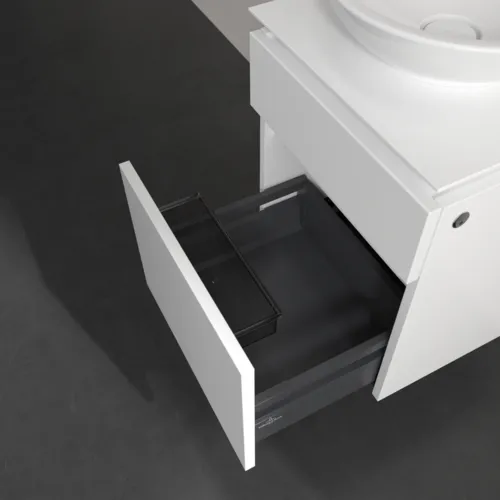 VILLEROY BOCH Legato toaletní skříňka, s osvětlením, 2 výsuvy, 450 x 550 x 500 mm, bílá matná / bílá matná #B566L0MS, obrázek 5