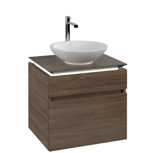 VILLEROY BOCH Legato toaletní skříňka, s osvětlením, 2 výsuvy, 600 x 550 x 500 mm, Arizona Oak / Arizona Oak #B568L0VH