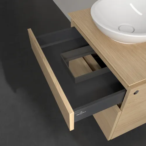 VILLEROY BOCH Legato toaletní skříňka, s osvětlením, 2 výsuvy, 600 x 550 x 500 mm, severský dub / severský dub #B568L0VJ, obrázek 6