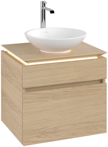 VILLEROY BOCH Legato toaletní skříňka, s osvětlením, 2 výsuvy, 600 x 550 x 500 mm, severský dub / severský dub #B568L0VJ